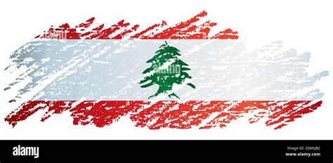 Drapeau Du Liban République Libanaise Illustration Vectorielle