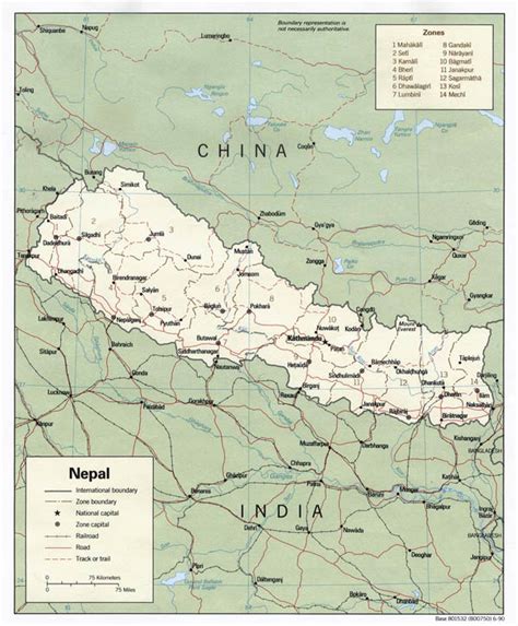 Detailed Political And Administrative Map Of Nepal Nepal Detailed Political And Administrative