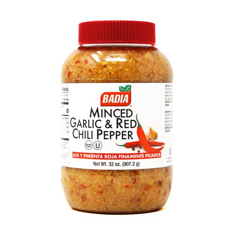 Minced Garlic And Red Chili Pepper 32 Oz Badia Spices