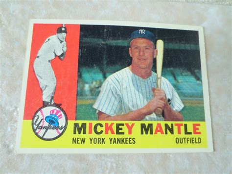 Lot Detail 1960 Topps Mickey Mantle Baseball Card 350 In Very Nice