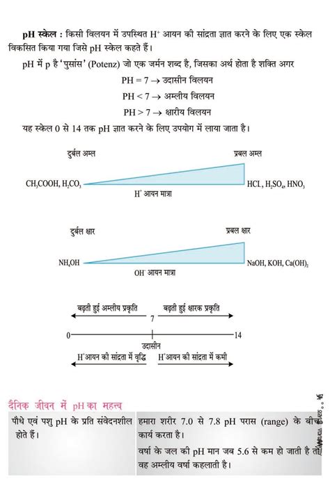 कक्षा 10 विज्ञान अम्ल क्षारक एवं लवण नोट्स Pdf Hindi Medium अगलासेम