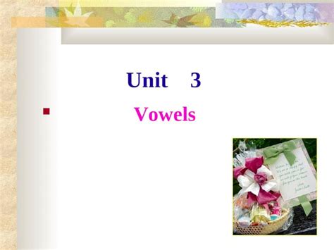 Ppt Unit Vowels Contents I Lead In Ii What Are Vowels Ii What