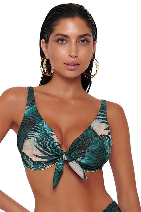 Bluepoint Γυναικείο μαγιό bikini top Botanical D Tox με μπανέλα δίχως