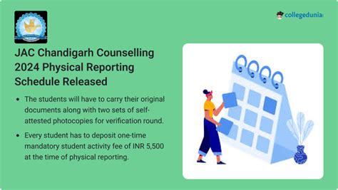 Jac Chandigarh Counselling Physical Reporting Schedule Released