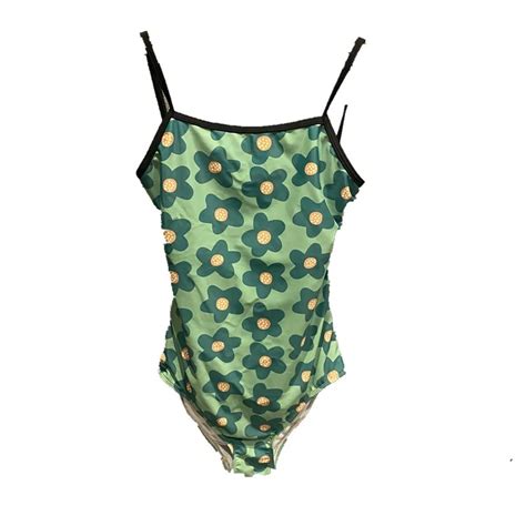 Ins Wind Floral One Piece Swimsuit Women Japanese And Korean Girls Retro Backless Sexy Hot