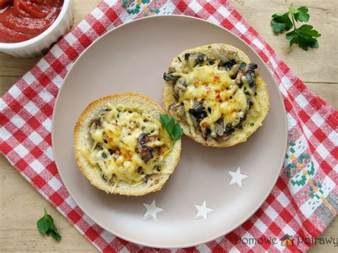 Bułki zapiekane z pieczarkami i serem Domowe Potrawy Food Cooking