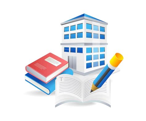 Premium Vector Isometric Flat D Concept Illustration Of School