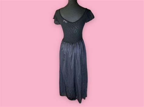 Vintage Black Lace Lingerie Dress Gothic Gem