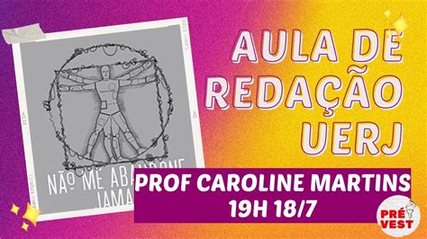 Aula de redação vestibular UERJ 2023 YouTube