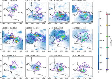 Time Evolution Of The Mesoscale Convective System MCS Calculated