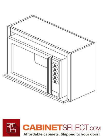 AB MWO3018PM 12 Lait Grey Shaker 30 Microwave Wall Cabinet