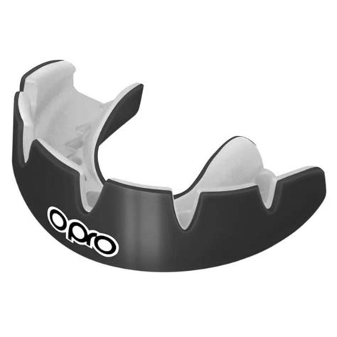 Opro Instant Custom Fit Braces Mouthguard Black White