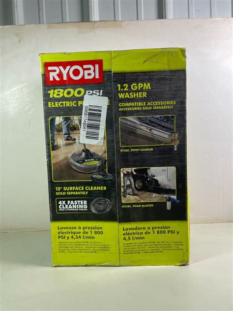 Ryobi 1800 PSI 1 2 GPM Cold Water Corded Electric Pressure Washer