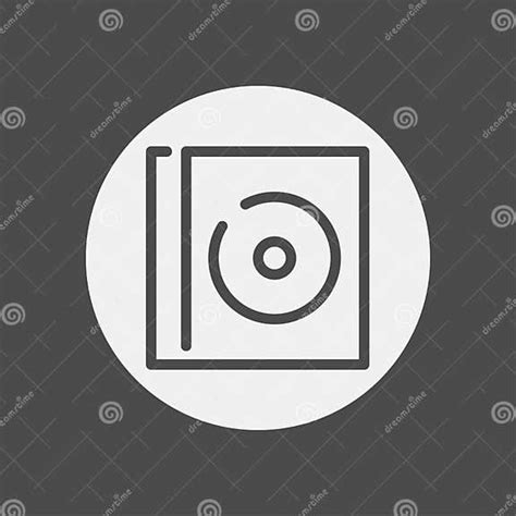 Símbolo De La Muestra Del Icono Del Vector Del Disco Compacto Ilustración Del Vector