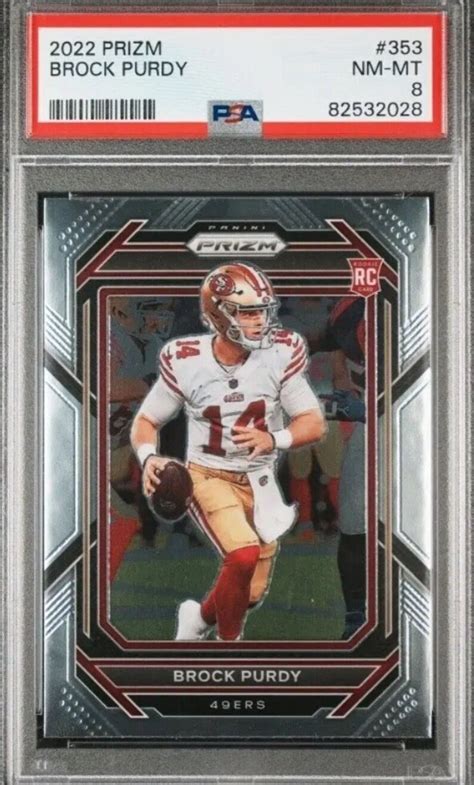 Brock Purdy Rookie Card Nfl Panini Prizm Psa Graded Rs Star