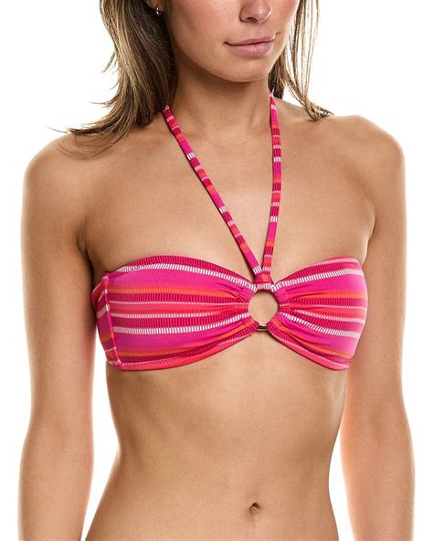 Trina Turk Marai Striped Ring Bandeau Bikini Top Walmart