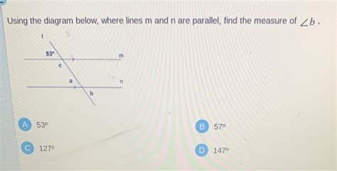 Solved Using The Diagram Below Where Lines M And N Are Parallel Find