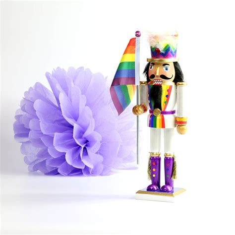 Pride Gift Nutcracker Soldier in Rainbow Colors — Nutcracker Ballet Gifts