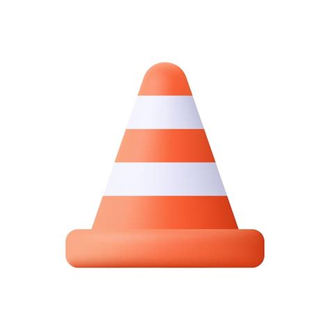 Cone De Tr Fego Rodovi Rio Laranja Listras Brancas Cone Vetorial