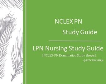 Nclex Pn Study Guide Etsy