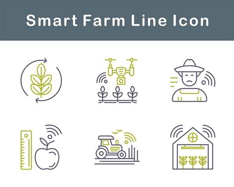 Smart Farm Vector Icon Set 20708345 Vector Art At Vecteezy