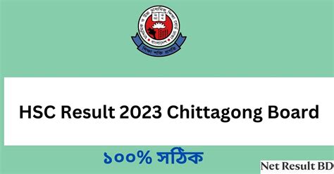 HSC Result 2023 Chittagong Board With Number Marksheet