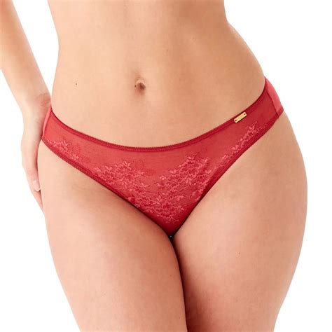 Gossard Glossies Lace Rasberry Blush Sheer Bikini Panty Bay Be