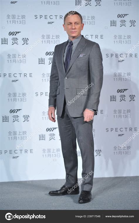 English Actor Daniel Craig Poses Premiere His Movie Spectre Beijing ...