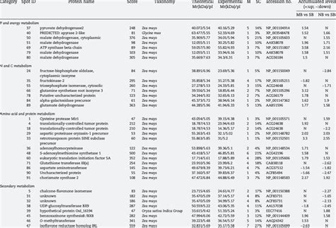 Differentially Accumulated Protein Species Of Maize Roots Involved In