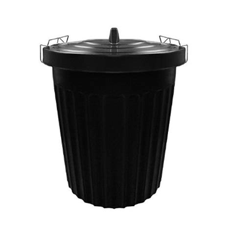 Go Waste Bins Black Heavy Duty Plastic Dustbin 85l Go Cleaning Supplies