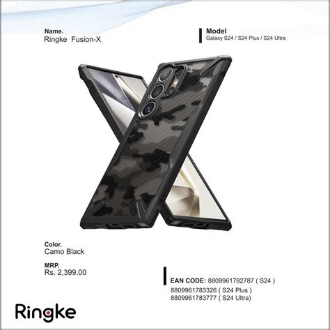 Ringke Fusion X Camo Black S24 Newgenn India