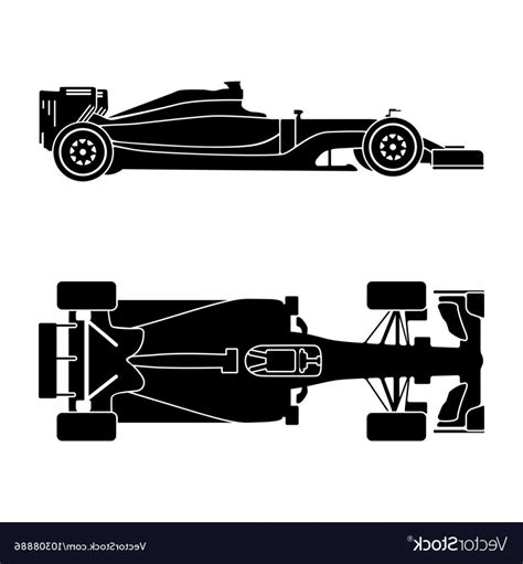 Race Car Silhouette Vector At Collection Of Race Car