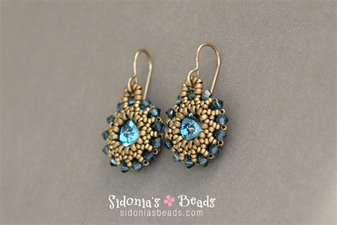 Rivoli Earrings Beading Tutorial Sidonia S Beads