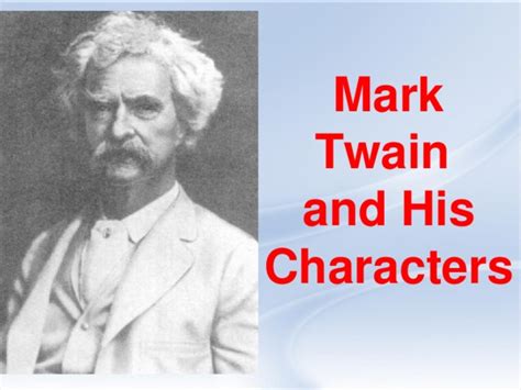 Mark Twain And His Characters