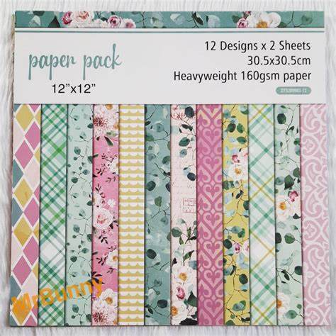 Cardstock 12x12 Inches Patterned Paper Floral Scrapbook Paper Origami