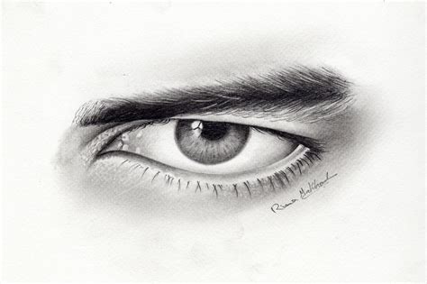 Hyper Realistic Male Eye Drawing Done By Me Rdrawing