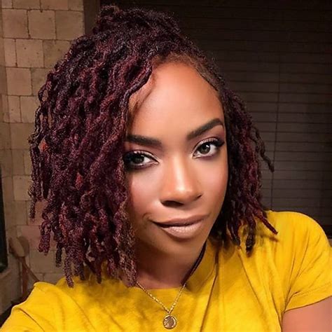 Short Dreadlock Wigs For Black Women Braided Wig Afro Twisted Burgundy