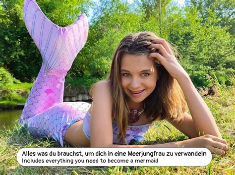Meerjungfrau Schwimm Flosse mit Bikini für Kinder Meerjungfrau Aqua 44 99