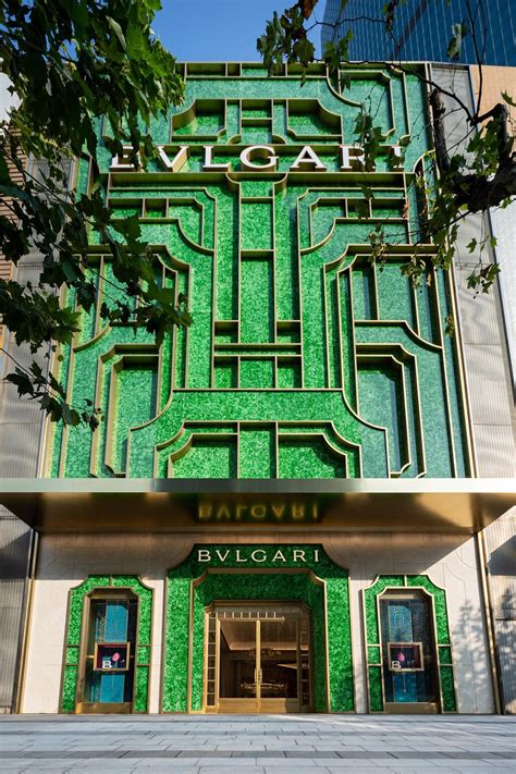 Shanghai's newest Bulgari store flaunts a façade made of recycled ...