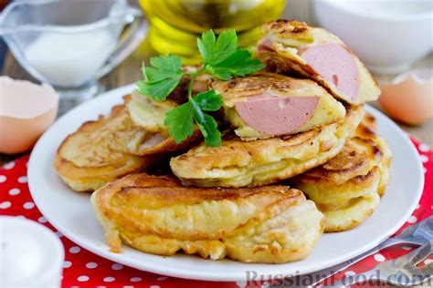Рецепт: Жареные сардельки в кляре на RussianFood.com