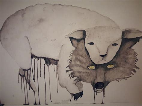 Wolf in sheep's clothing Painting by Cheri H | Fine Art America