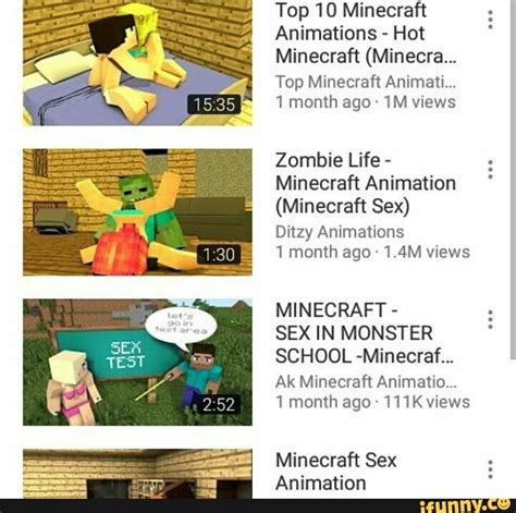 Top 10 Minecraft Animations Hot Minecraft Minecra Top Minecraft Animati 1 Month Ago 1m