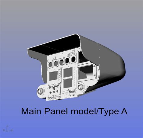 800 Roban EC135 Cockpit Panel T2 (half cockpit) cockpit half- Available