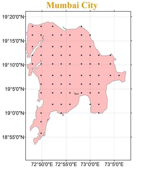 Mumbai City With Grid Points At 5kmx5km Download Scientific Diagram