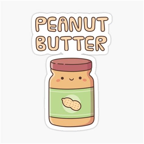 Cute Peanut Butter Jar Doodle Sticker For Sale By Rustydoodle Redbubble