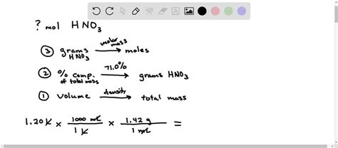 Solved A Nitric Acid Solution Containing Hno By Mass Has A