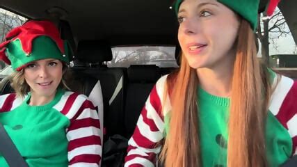 Nadia Foxx Serenity Cox As Horny Elves Cumming In Drive Thru With Remote Controlled Vibrators