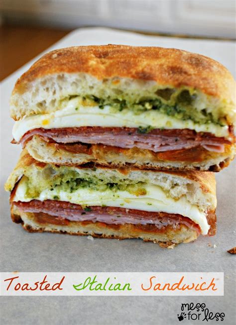 Toasted Italian Sandwich - Food Fun Friday - Mess for Less