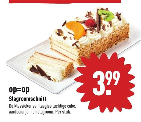 Slagroomschnitt Aanbieding Bij Aldi