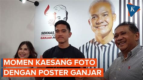 Kaesang Foto Bareng Poster Ganjar Saat Kunjungi Markas Relawan Seknas